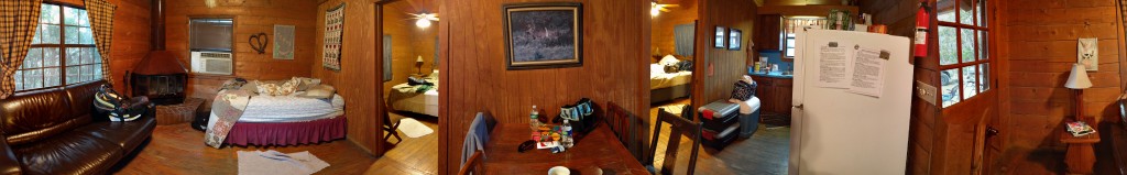 Inside the cabins at Foxfire